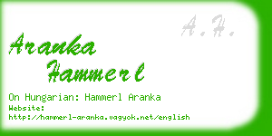 aranka hammerl business card
